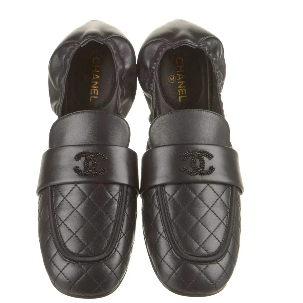 Chanel CC Lambskin Loafers